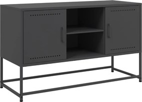 vidaXL fekete acél TV-szekrény 100,5x39x60,5 cm