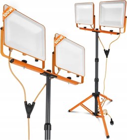 LED reflektor állvánnyal 2xLED/100W/230V 4500K IP65 narancssárga