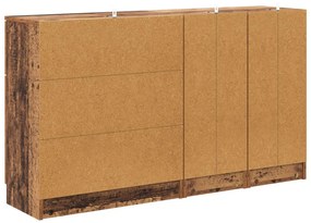 Széf fiókkal 3 pcs Öreg fa Faanyag