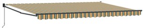 Manuális Behúzható Napellenző Zöld és Sárga 500x300 cm