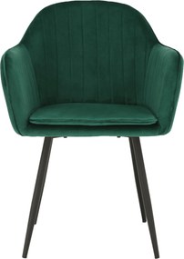 Dizájnos fotel, smaragd Velvet anyag, ZIRKON