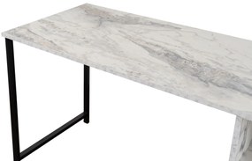 Íróasztal Twin Study Desk - Freesia Marble, Fekete