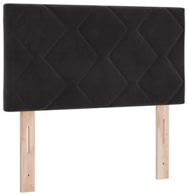Fejtámla Gyémánt Blokk Mintás Fekete 80 cm Bársony