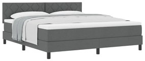 Boxspring ágy matraccal Sötét szürke 180x200 cm Szövet