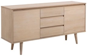 Natúr színű alacsony komód tölgyfa dekorral 150x75 cm Nagano – Actona