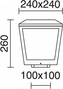 Novolux BLED 911A-L0118A-04 Állólámpa 1x18W/LED 1952LM IP65