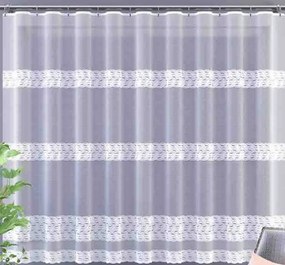 Mg Függöny 631/6 Fehér Csillogó 400x180cm Kész Szalaggal M