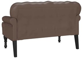 vidaXL Chesterfield Pad Barna 119.5 x 64.5 x 75 cm Műbőr