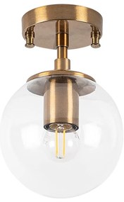 Bronzszínű mennyezeti lámpa üveg búrával ø 15 cm Atmaca – Opviq lights