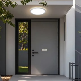 Brilagi - LED fürdőszobai mennyezeti lámpa ULTRA SLIM LED/24W/230V átm. 42 cm ezüst IP54