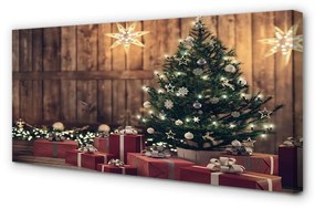 Canvas képek Ajándékok karácsonyfa díszítés táblák 100x50 cm