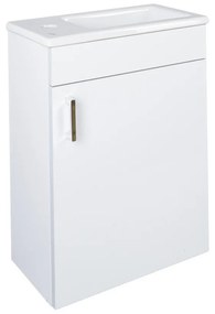 VivaStyle NIKA - fali függesztett - fürdőszobabútor CeraStyle 71100 mosdóval - JOBBOS - 42 x 24 cm