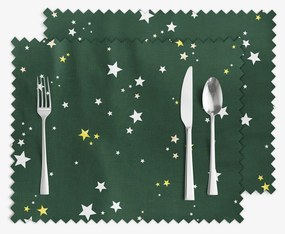 Goldea karácsonyi teflonos reggeliző alátét - csillagok zöld alapon - 2db 30 x 40 cm