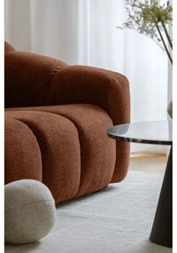 Terrakotta színű sarokkanapé (jobb oldali-L alakú) Shell – Miuform