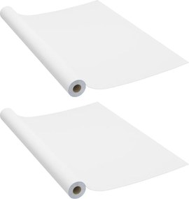 vidaXL 2 db fehér öntapadó PVC ajtófólia 500 x 90 cm