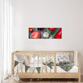 Zöldség képe (órával) (90x30 cm)