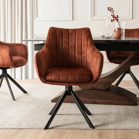 Rozsdabarna Bársony Forgószék MUMBAI