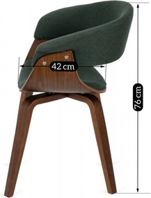 Szék zöld/dió színben. GARY 2