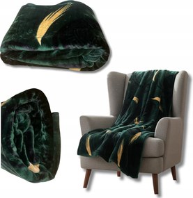 Vastag Takaró 160x200 Akril Zöld Ajándék Bőröndben Ősz Tél Meleg