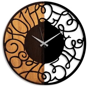 Fali óra 56 cm átmérő, 1xAA, fa/fém kivitel