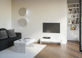 TV asztal Zantra (fehér + kő). Akció -18%. 1055294