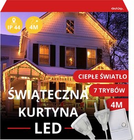 KarĂĄcsonyi Led FĂŒggöny 4M 120 LĂĄmpa KĂŒltĂ©ri DekorĂĄciĂłs Girland