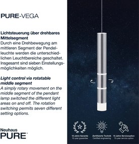 Paul Neuhaus modern függeszték pure-vega eloxált alumínium pln2211-95