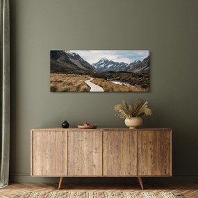 Kép - Sétány a hegységben Mt. Cook (120x50 cm)