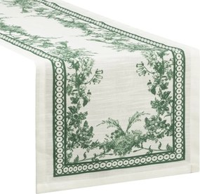 Dekorációs futófelület 40X140 zöld növényi mintás