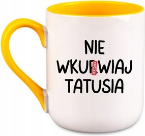 Bögre „Ne búbizlald apát” Vicces Ajándék Apának Sárga 330 coffee