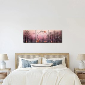 Kép - Szarvas a lenyugvó nap fényében (órával) (90x30 cm)