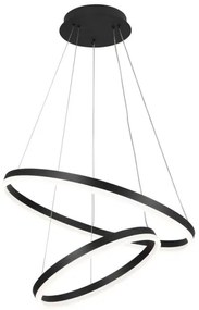 Brilagi - LED Dimmelhető csillár zsinóron CIRCLE LED/70W/230V 3000-6500K fekete  + távirányító