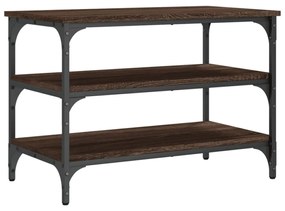 barna tölgy színű szerelt fa cipőtároló pad 70 x 38,5 x 49 cm