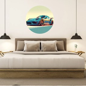 PIPPER. Kör alakú falmatrica "Porsche 911" Méret: 60cm