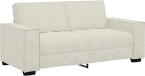 vidaXL kétszemélyes krémszínű bársony kanapé 180x78x84 cm