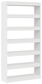 Fehér könyvespolc Fehér Szerelt fa 100 x 30 x 198 cm Polc