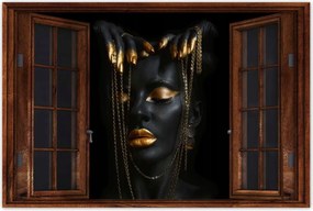 Poszterek 120x80 Arany ékszerek az arcon