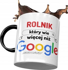 Fekete farmer bögre, aki többet tud, mint a Google, fényképes nyomtatással