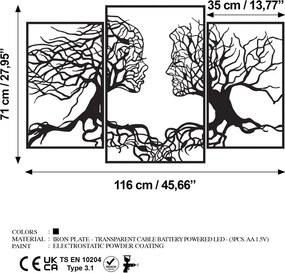 Tree fém dekorvilágítás, 71×116 cm