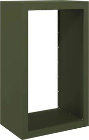 vidaXL zöld acél tűzifatároló 60 x 40 x 100 cm
