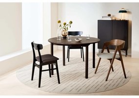 Barna tölgyfa kerek bővíthető étkezőasztal ø 120 cm Noor – Hammel Furniture
