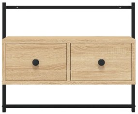 sonoma tölgy szerelt fa fali TV szekrény 60,5x30x51 cm