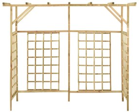 impregnált fenyőfa kerti pergola 3 szemeteskukához