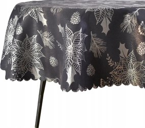 Abrosz Foltálló Ovális 100X220 CM Sötétkék Ezüst Csillag Ovális Karácsony