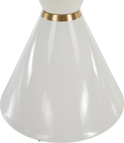 Dohányzóasztalok, 2 db-os szett, fehér márvány/fehér/arany, acél, MABUZ