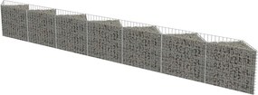 vidaXL horganyzott acél gabion fal 450 x 30 x 50 cm