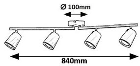 Rabalux 5048 - LED Spotlámpa SOLANGE 4xLED/6W/230V