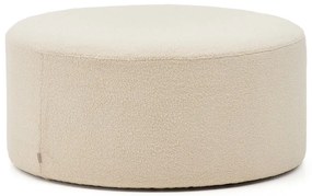 Krémszínű buklé puff Kaeli – Kave Home