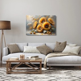Kép - Napraforgók festménye (90x60 cm)