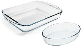 Pyrex Üveg sütőedény szett 2 db, 3,7 l + 2,2 l